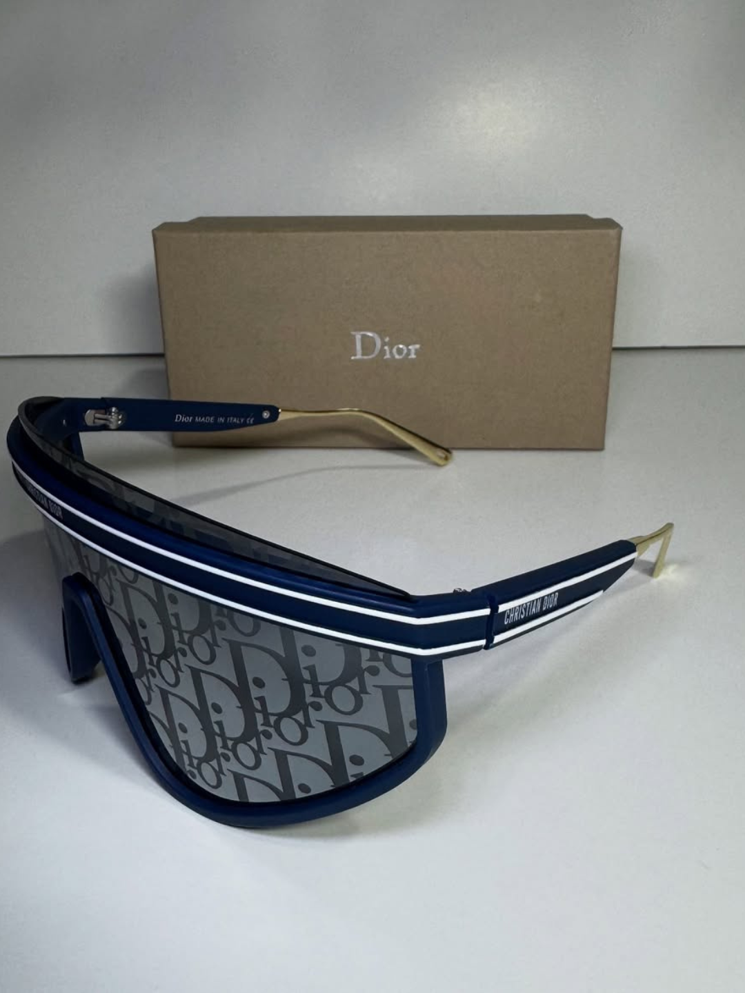 Солнцезащитные очки Christian Dior, синий/черный — фото 1