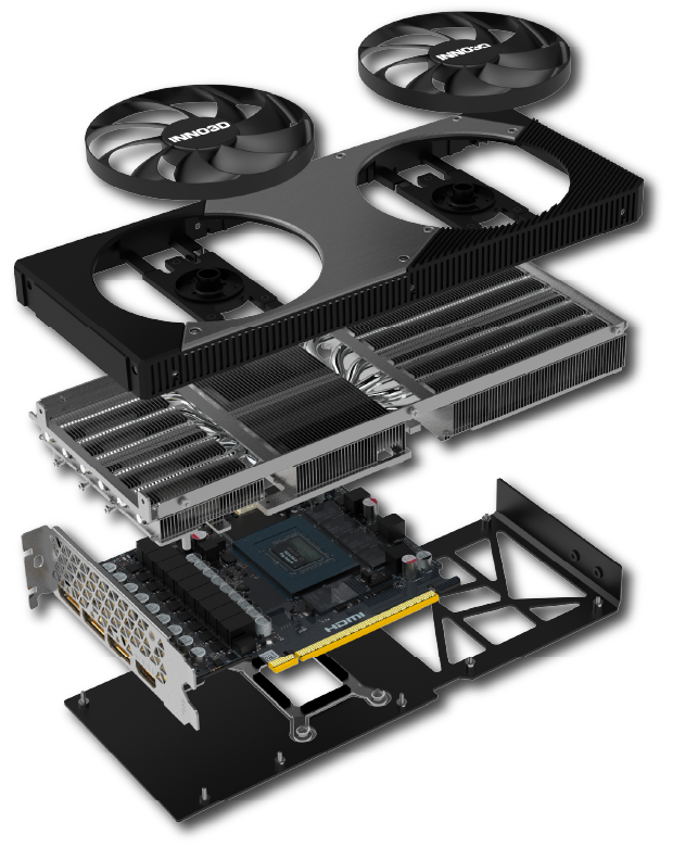 Видеокарта Inno3D - 12GB GeForce RTX5070 TWIN X2 GDDR7 192bit — фото 1