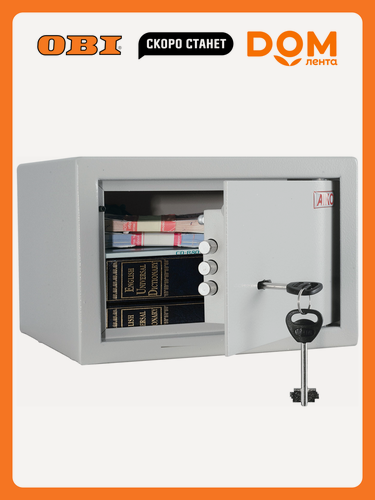 Изображение товара Сейф AIKO T-17, встраиваемый, для денег, огнестойкость до 70°С, серый