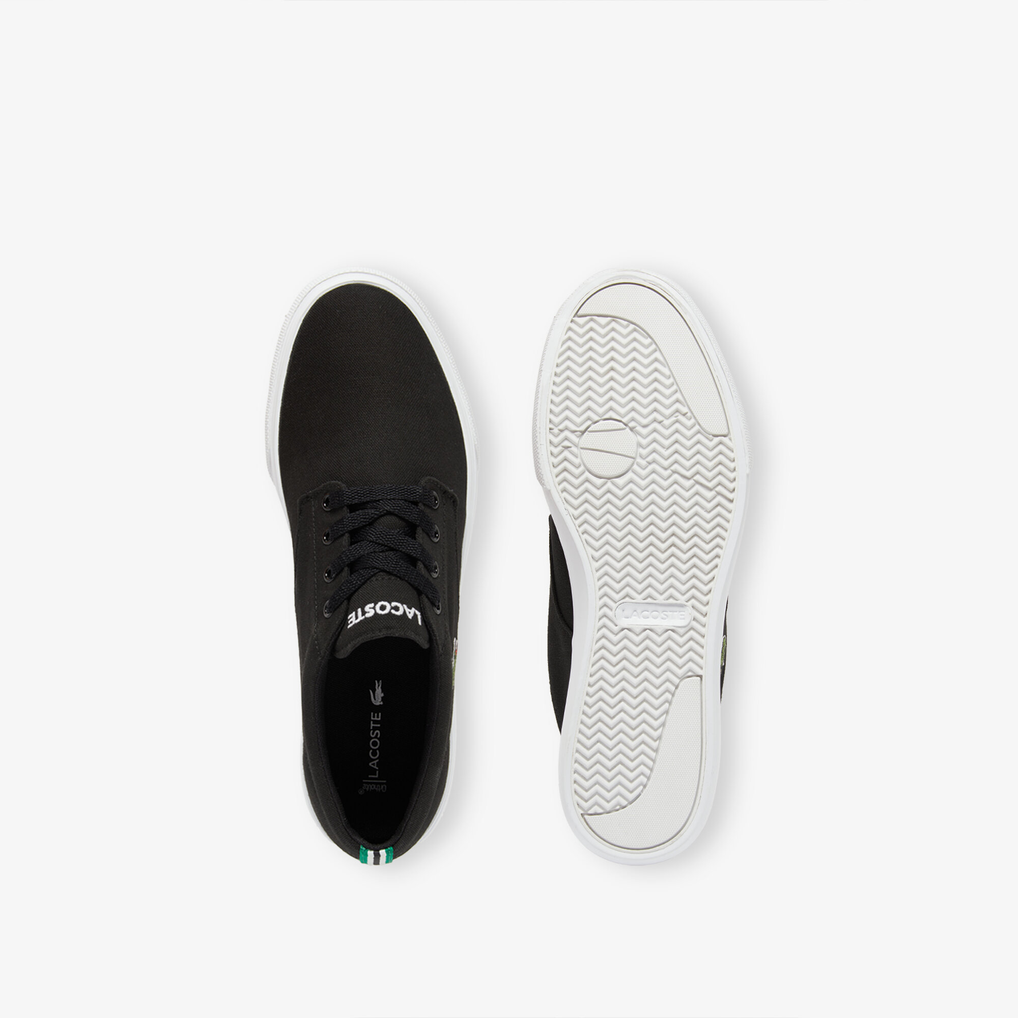 Кеды LACOSTE, размер 9 UK, черный — фото 1