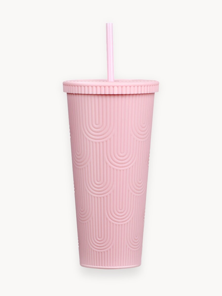 Стакан для напитков с трубочкой крышкой двойными стенками, пластиковые стаканы с двойными стенками 710мл