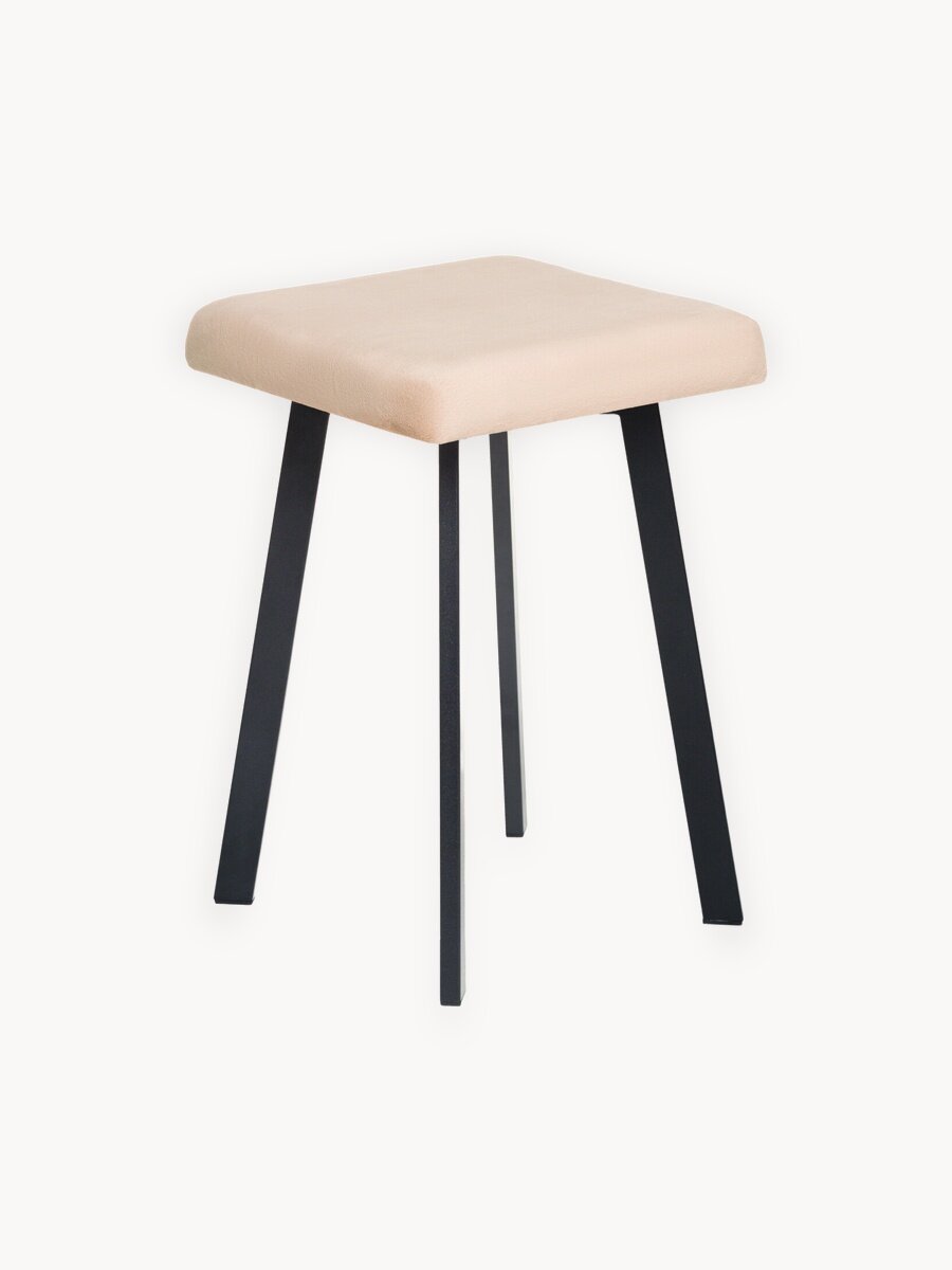 Чехол на табурет квадратный 35 см 2 штуки велюр на резинке прочный