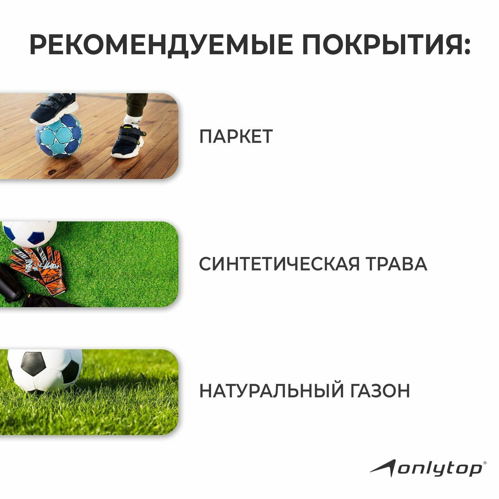 Мяч футбольный ONLYTOP «Россия», ПВХ, машинная сшивка, 32 панели, размер 5, цвет синий, голубой, белый, 4048696 — фото 1
