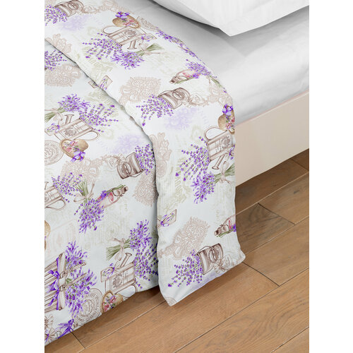 Пододеяльник 1,5 спальный на молнии 215х145 Cozy Home, пододеяльник перкаль Lavender Field Serafina