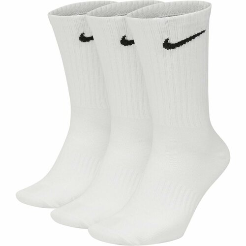 фото Носки nike m everyday lightweight crew sock 3 p, комплект, 3 пары, размер l, белый,