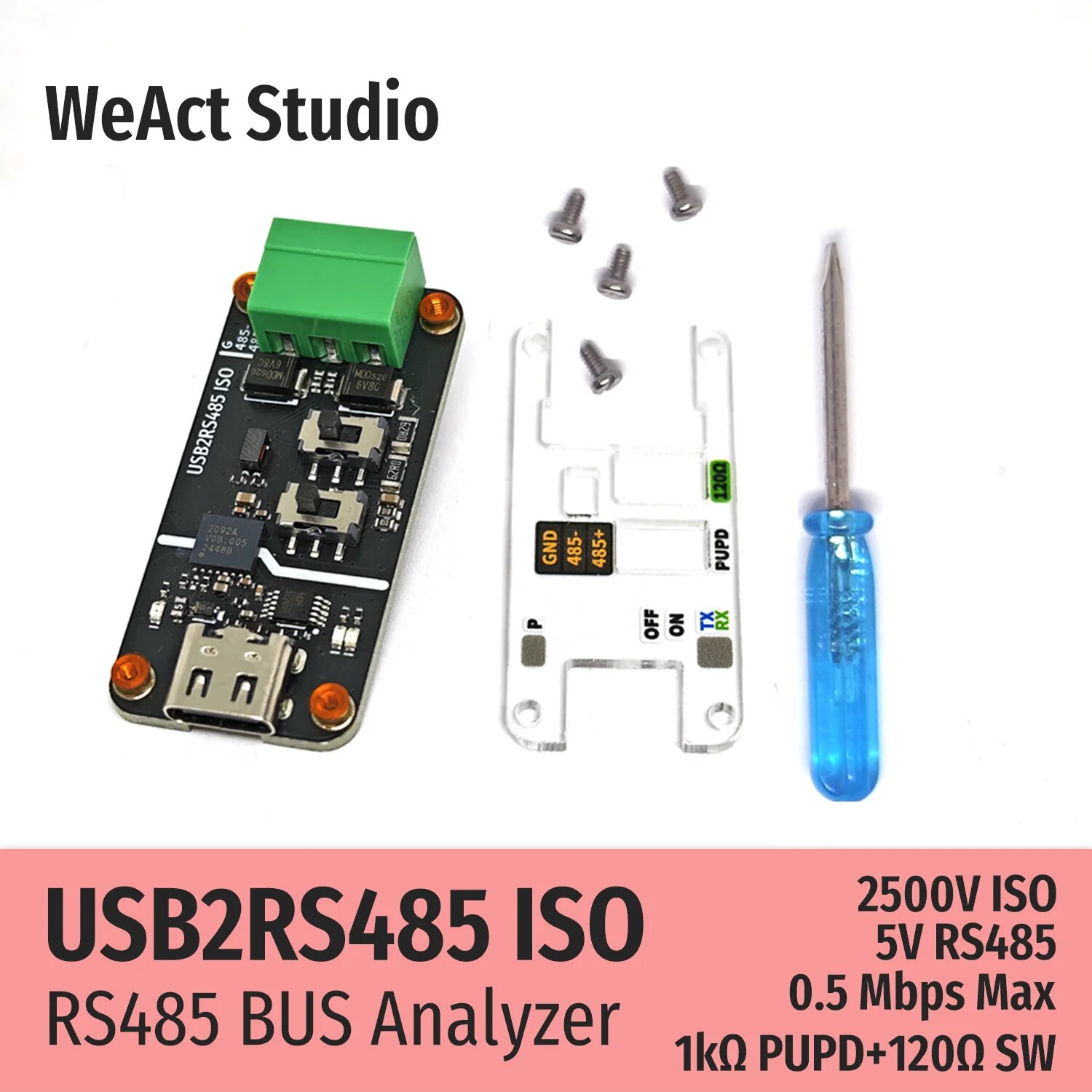 Модуль преобразователя WeAct USB в RS485, USB2RS485 ISO