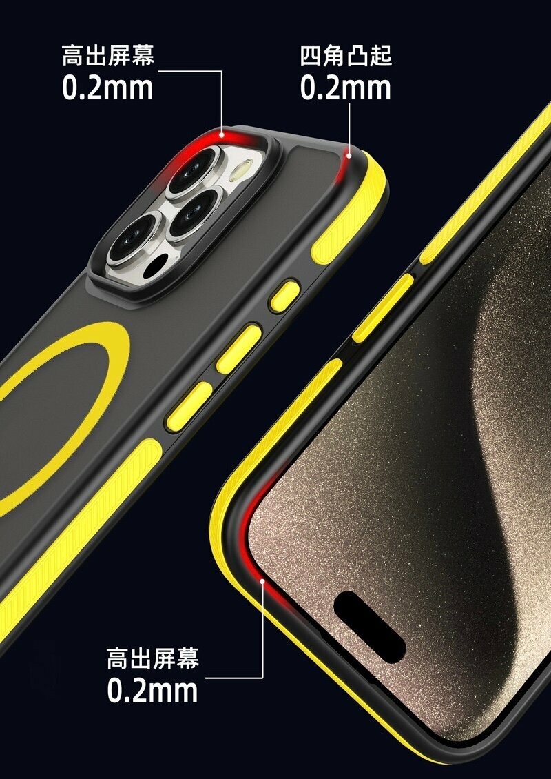 Чехол Neon Lines для Apple iPhone 16 (айфон 16) противоударный, черно-салатовый — фото 1