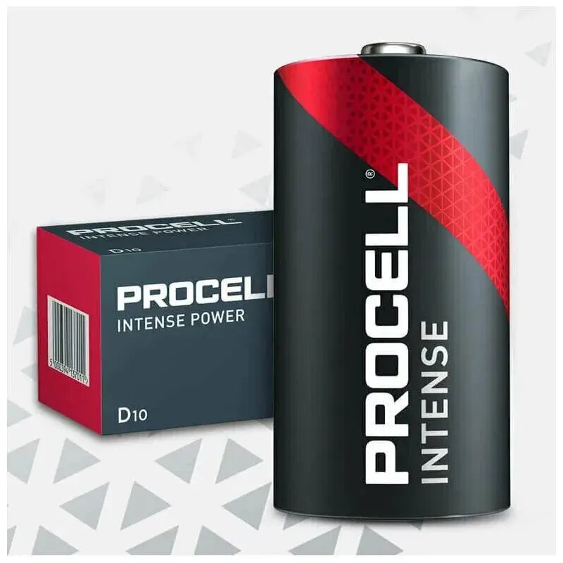 Батарейка DURACELL PROCELL INTENSE D BOX10 (10) шт. в боксе, щелочная