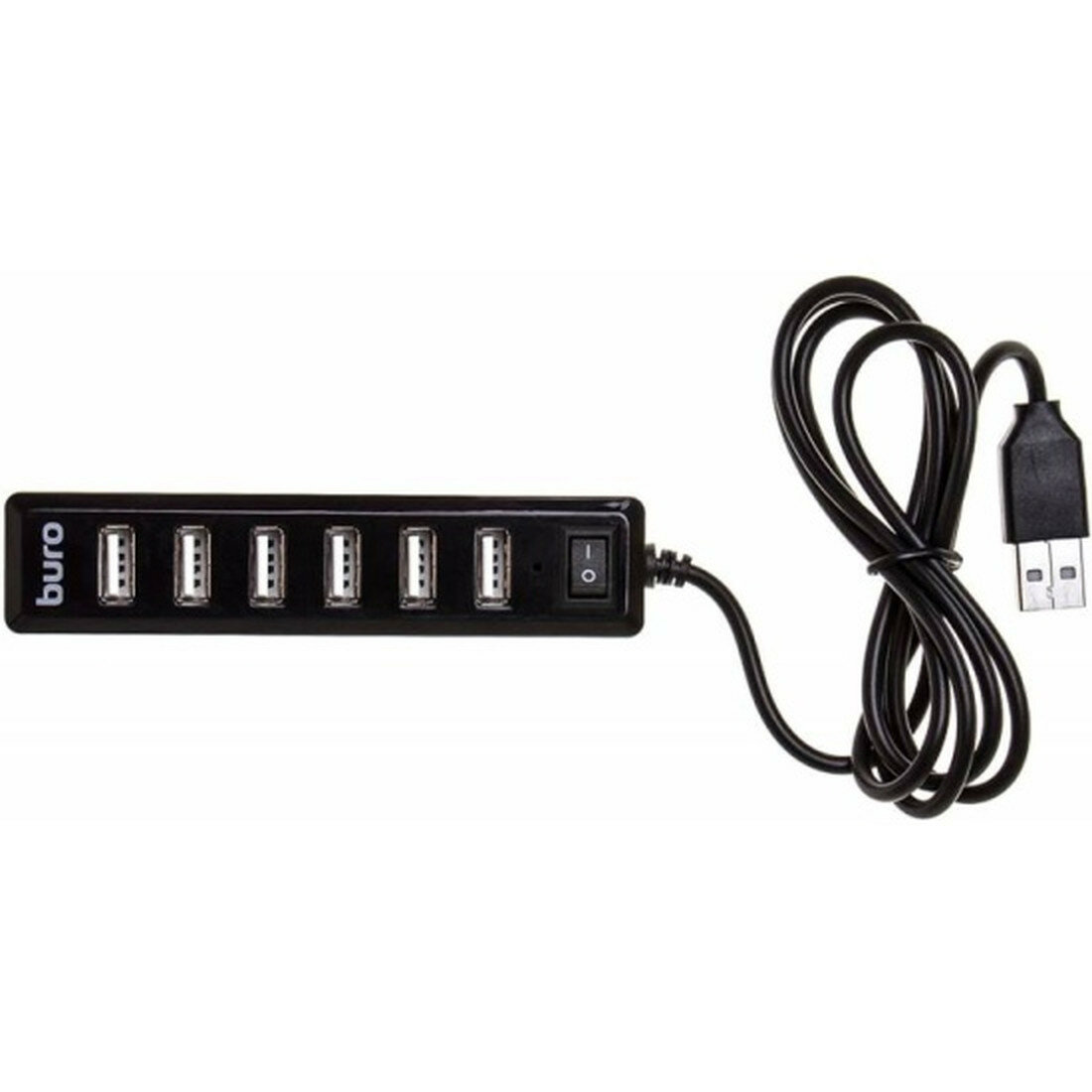 Разветвитель Buro BU-HUB7-1.0-U2.0, 7 портов, USB 2.0