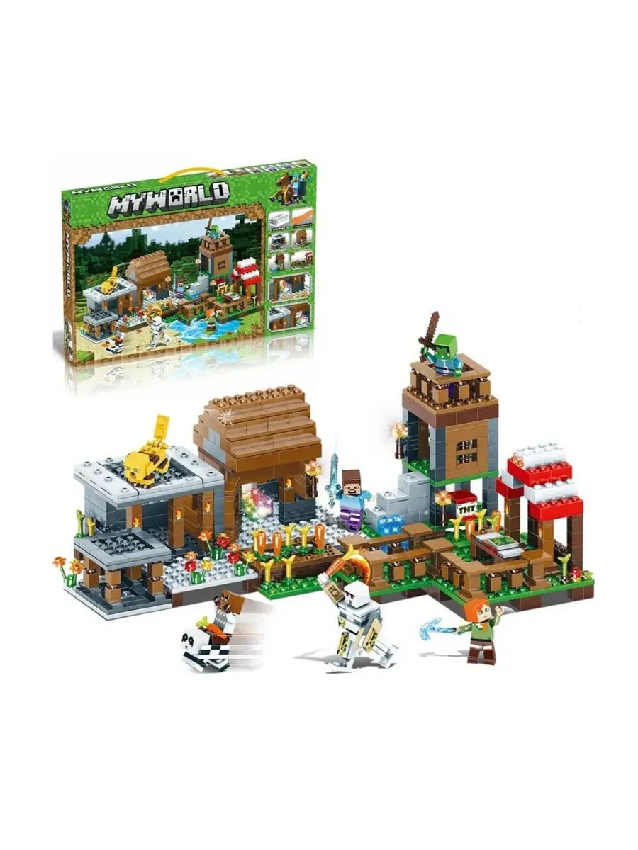 Конструктор аналог LEGO "Minecraft: Деревня", для детей от 6 лет, 778 деталей
