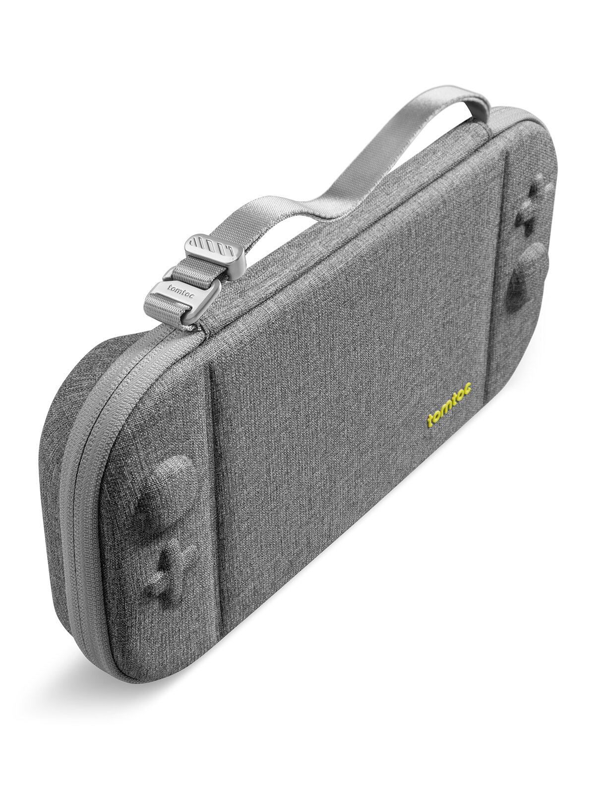 Чехол Tomtoc для Nintendo Switch 2, FancyCase-G05 с мягкой подкладкой, со слотами для картриджей, серый — фото 1