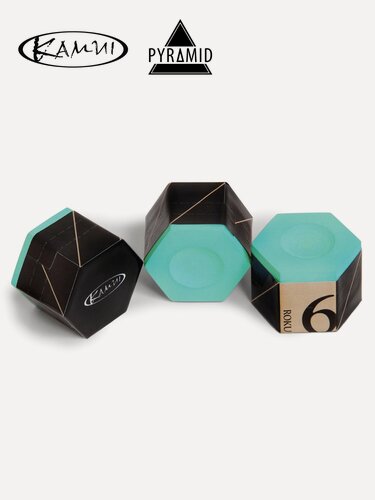 Изображение товара Мел для бильярда Kamui Roku Pyramid Forest, для наклейки, шестигранный, зеленый, 1 шт.