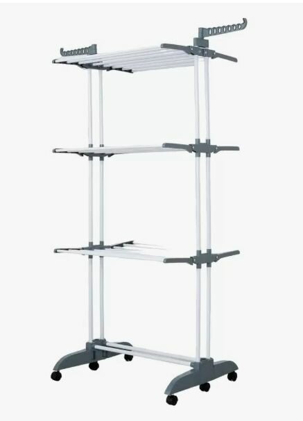 Сушилка для белья напольная вертикальная Серая