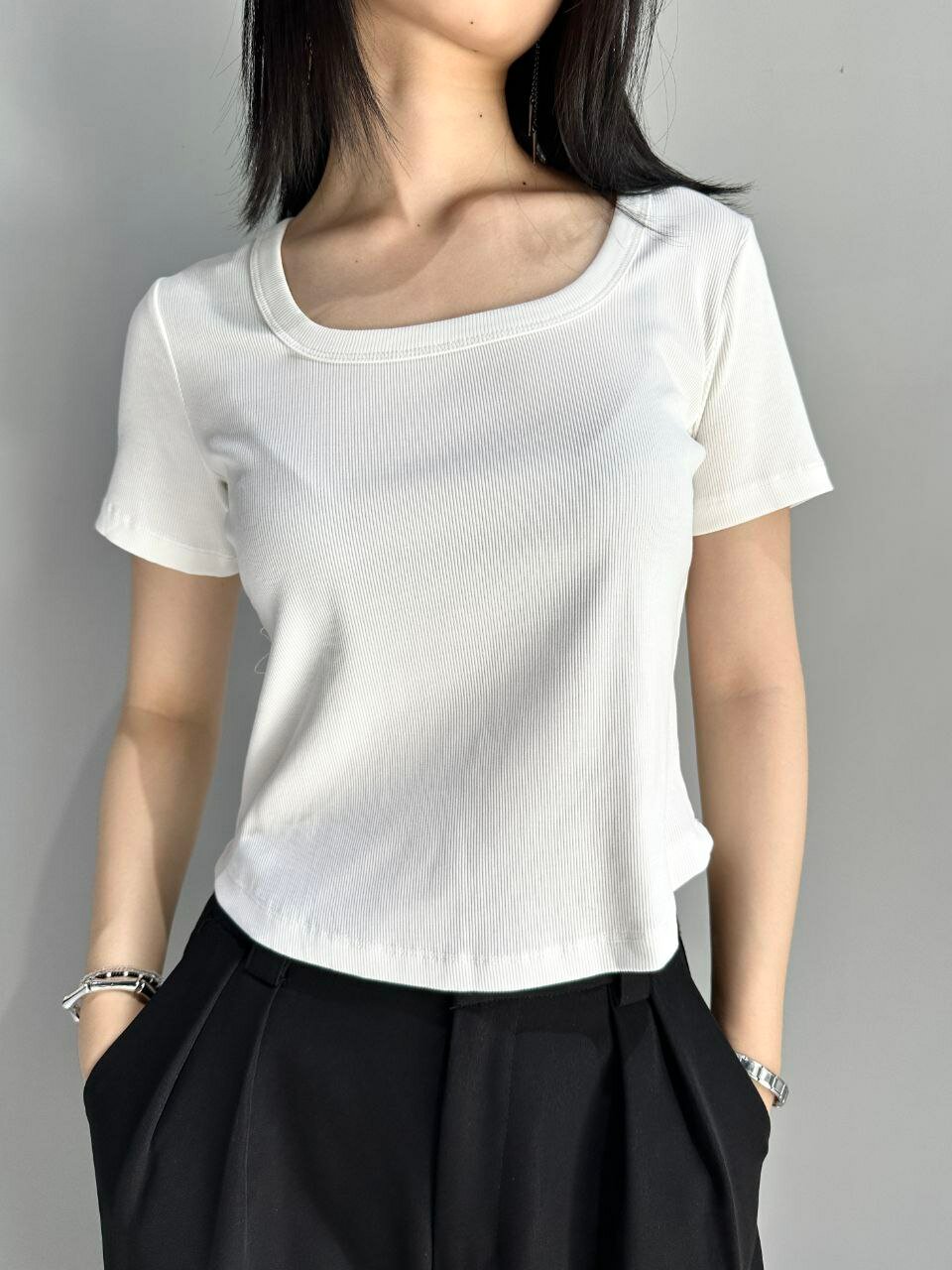 Футболка INK Белый, чёрный, 1 шт., размер Std, черный — фото 1