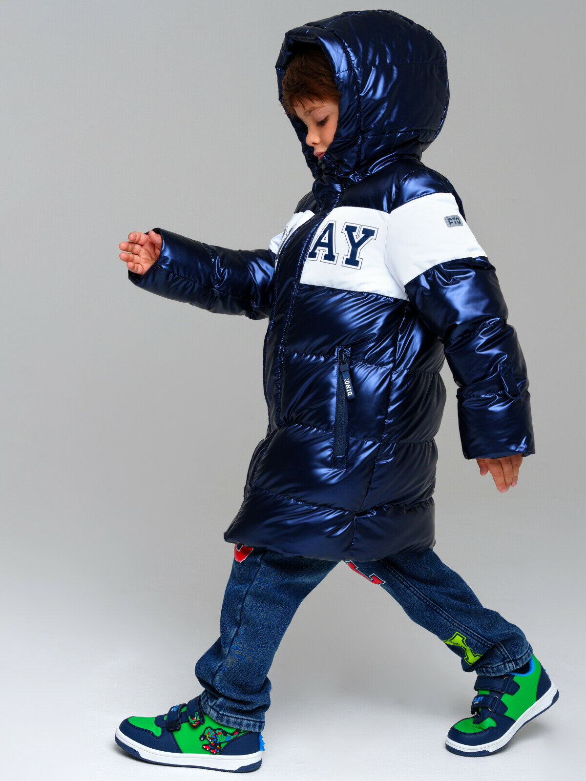 Пальто playToday размер 98 темно-синий