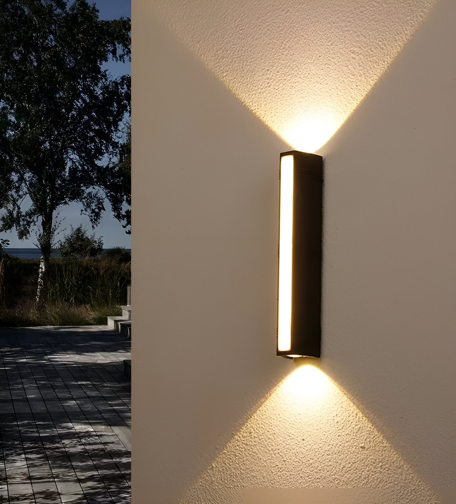 Уличный светильник настенный 3-х сторонний IP65 LED 10 Вт теплый белый