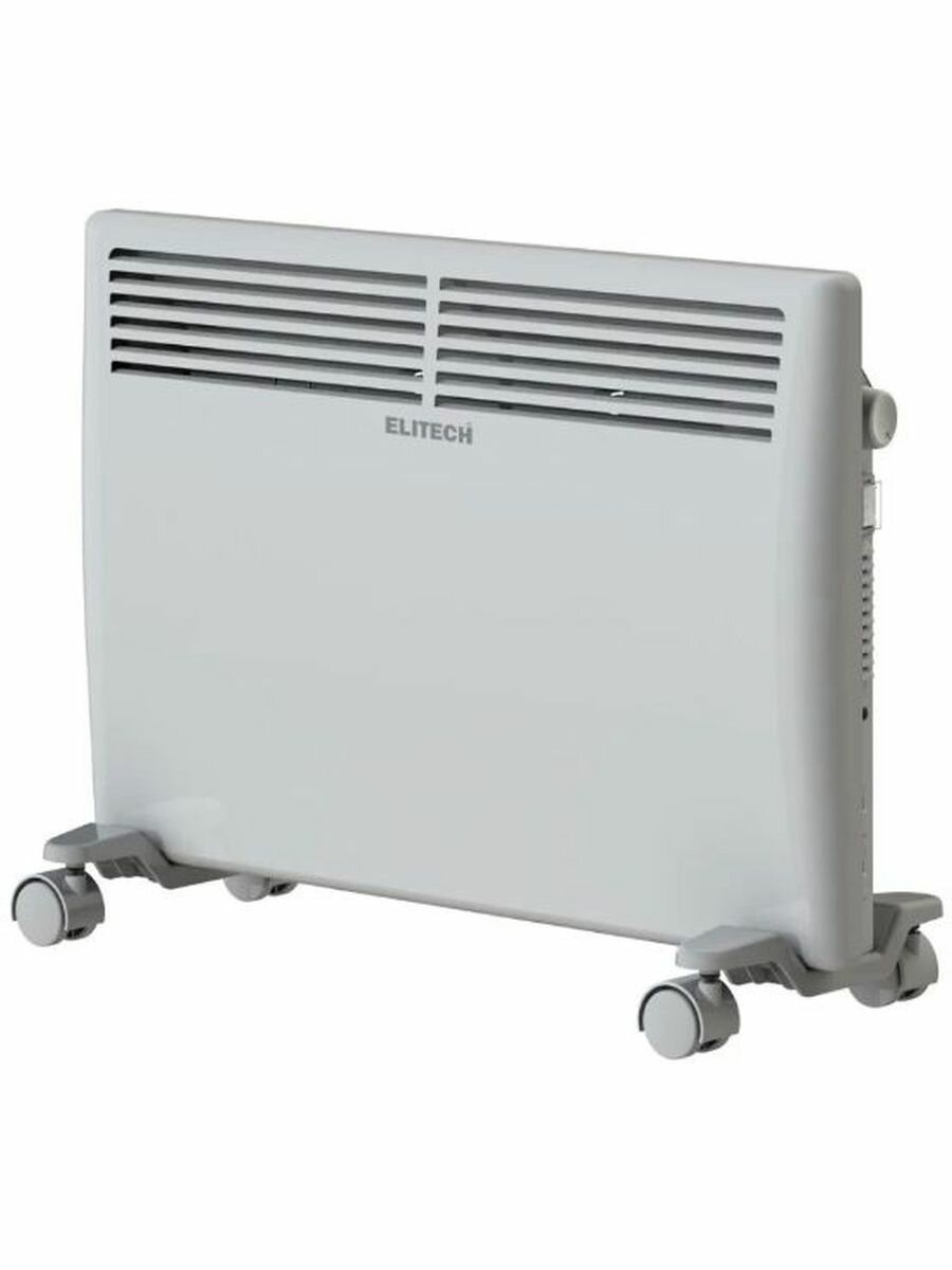 Конвектор отопительный ELITECH ЭК 1500МБ (1.5кВт механика ножки-ролики кронштейн датчик от опрокидывания)