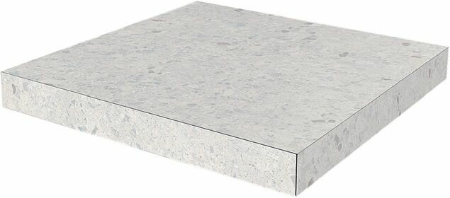 SG632420R/GCA Ступень угловая клееная Терраццо серый светлый 33x33x09