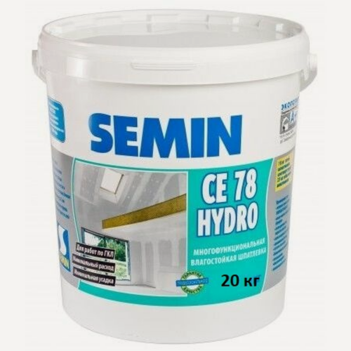 Изображение товара Шпатлевка SEMIN СE 78 Hydro, для швов гипсокартона, полимерная, зеленая, 20 кг