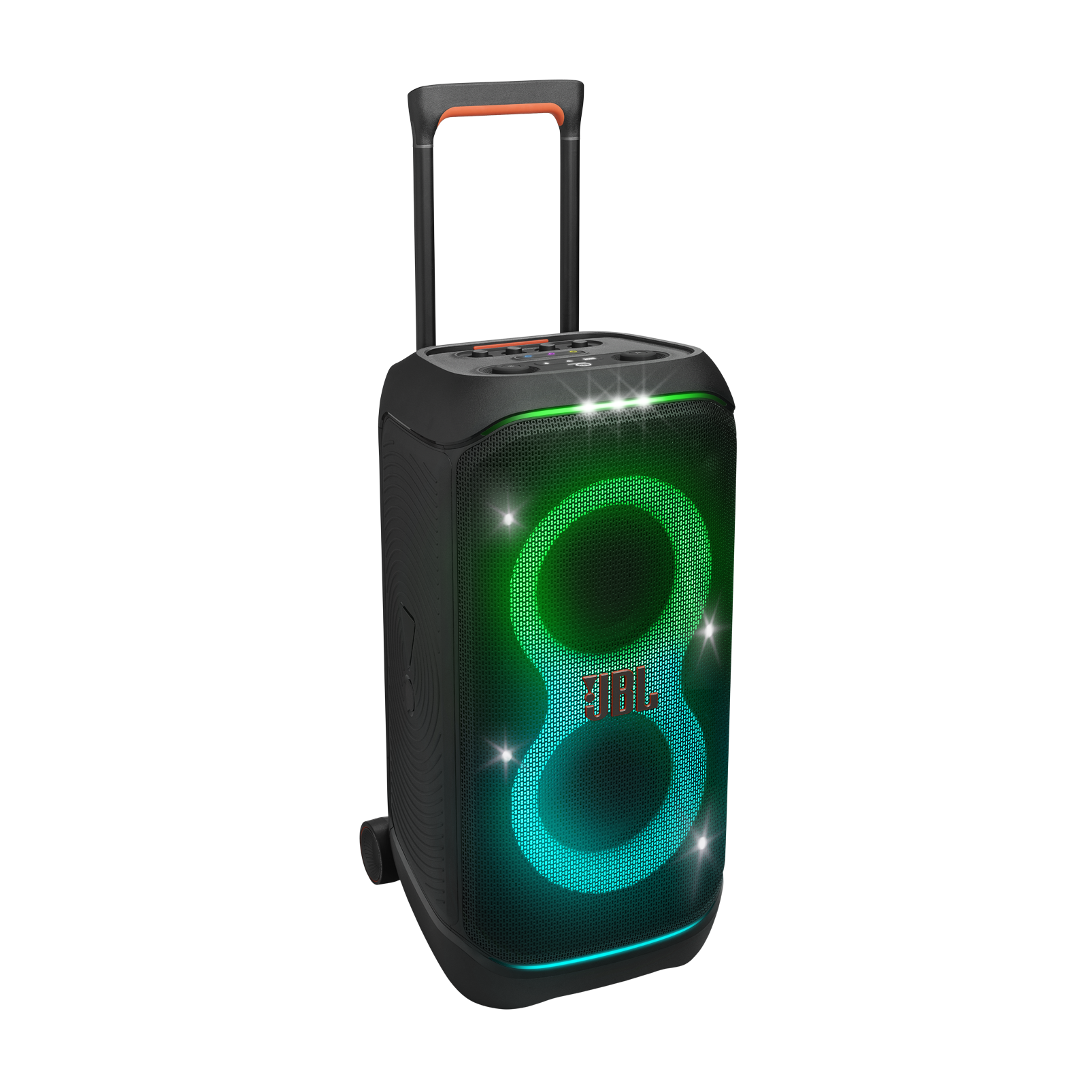 Портативная аудиосистема JBL PartyBox Stage 320, 240 Вт, Bluetooth, AUX, 9444 мА*ч, время работы - до 18 ч, черный — фото 1