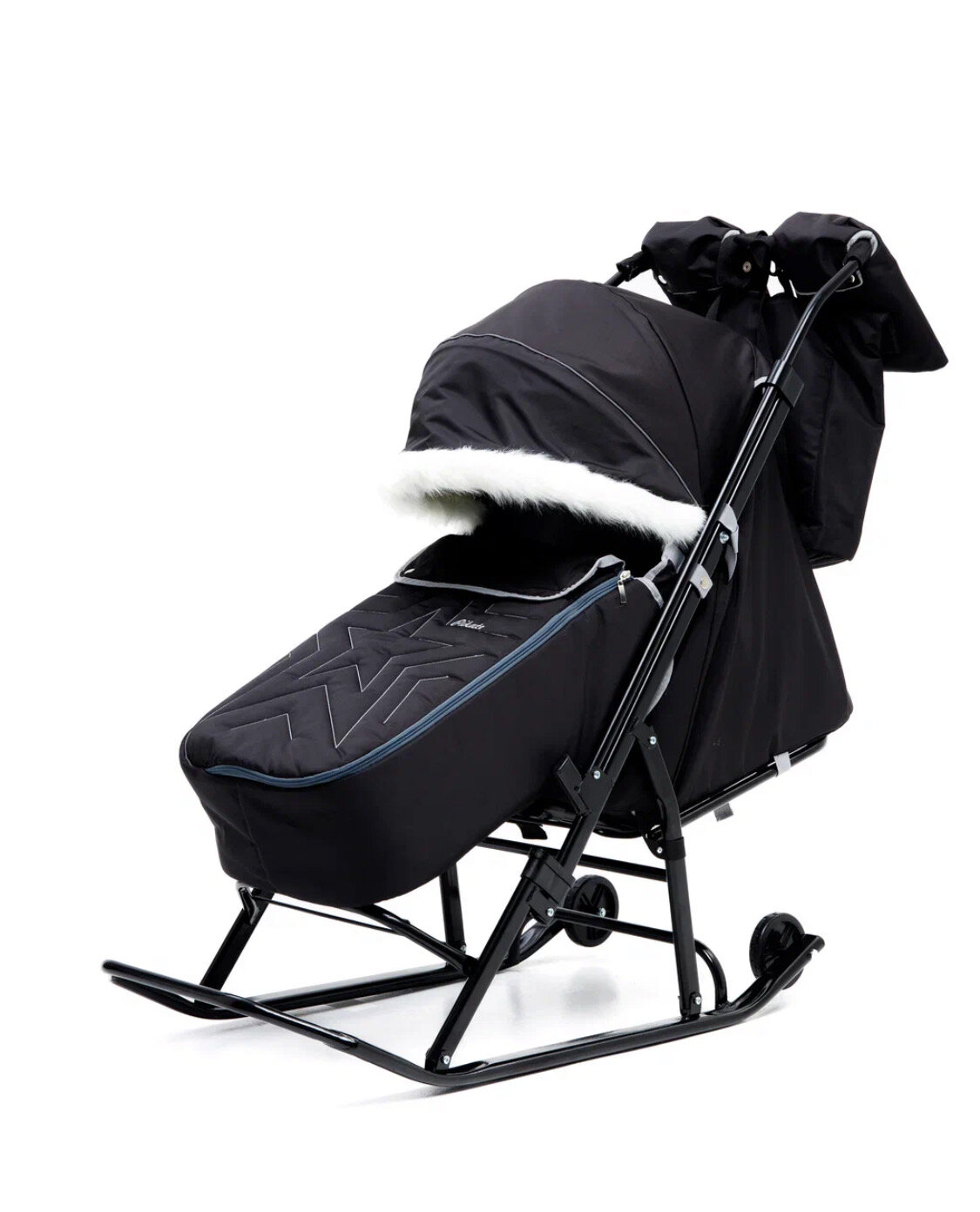 Санки коляска зимние  на полозьях с рождения Pikate "STAR" 2024/2025г. г NEW