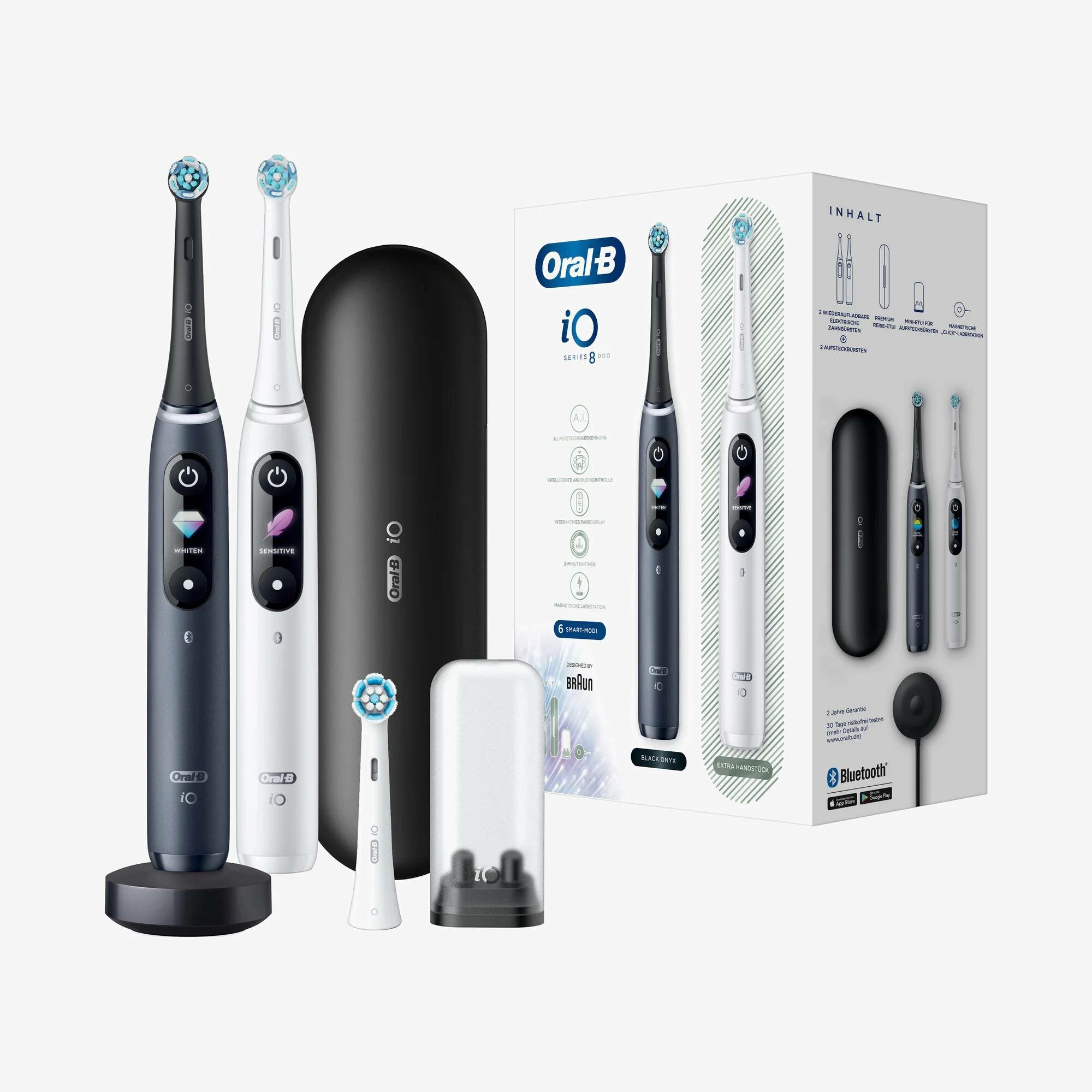 Электрическая зубная щетка Oral-B iO Series 8, черный + белый