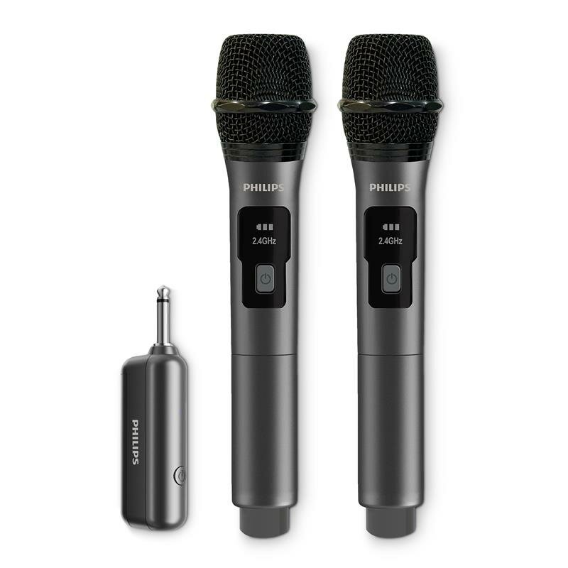 Беспроводной микрофон Philips время работы до 12 часов в комплекте 2 штуки