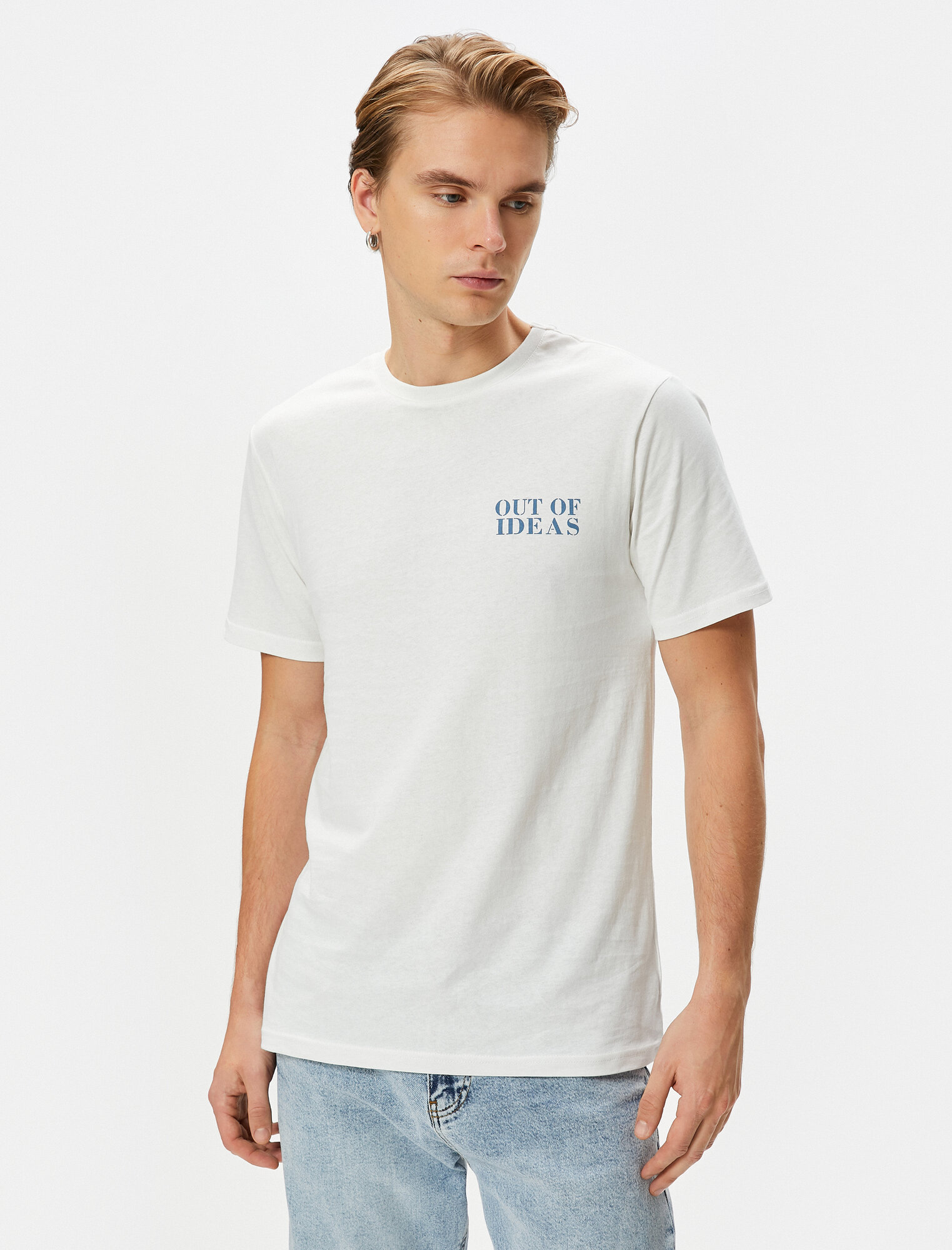 Футболка KOTON, размер S, белый, — фото 1