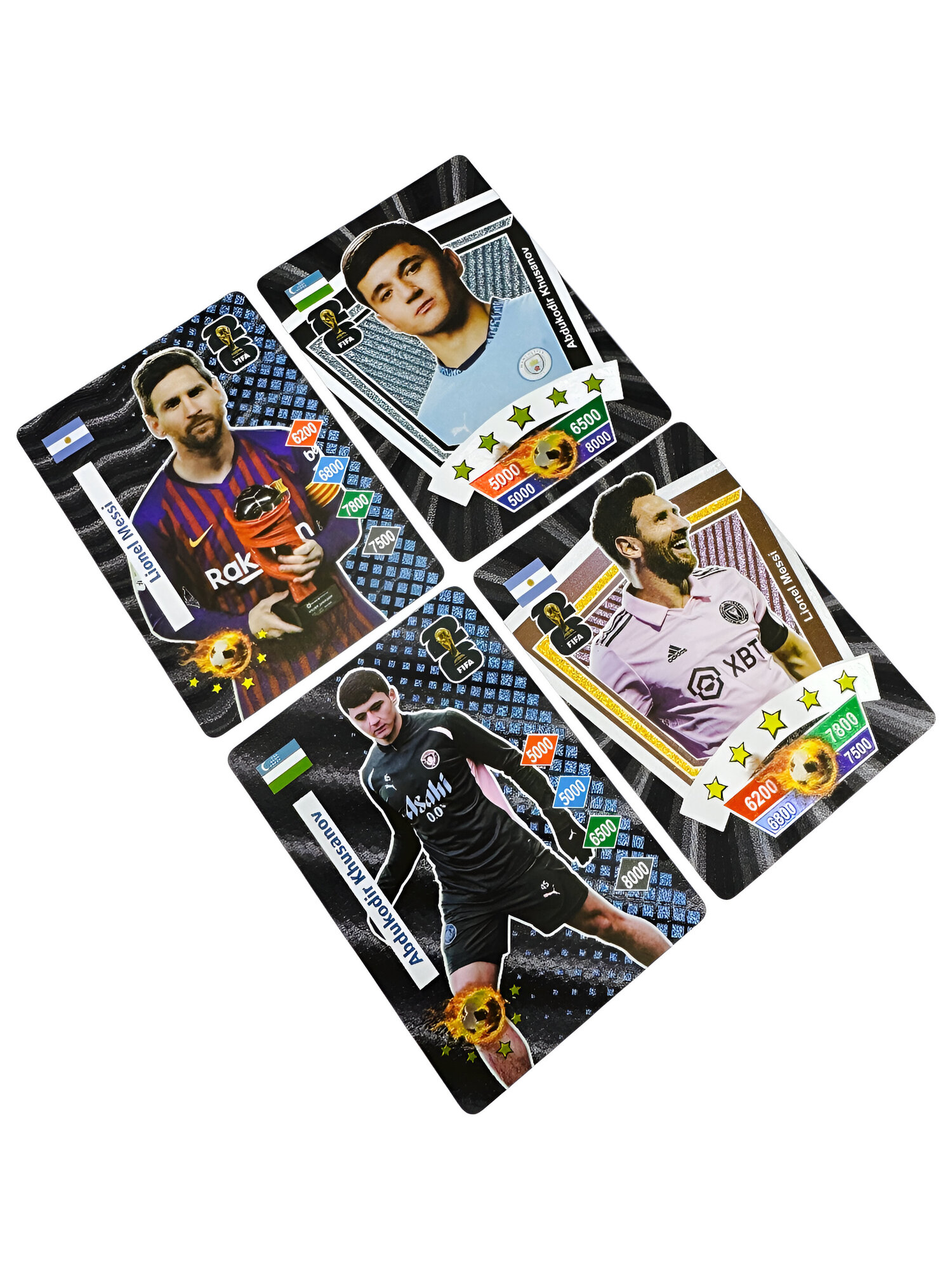 Карточный набор FIFA «World Football Stars» 55 шт — Khusanov, Fayzullaev, CR7 и любимые футбольные звёзды в твоих руках!