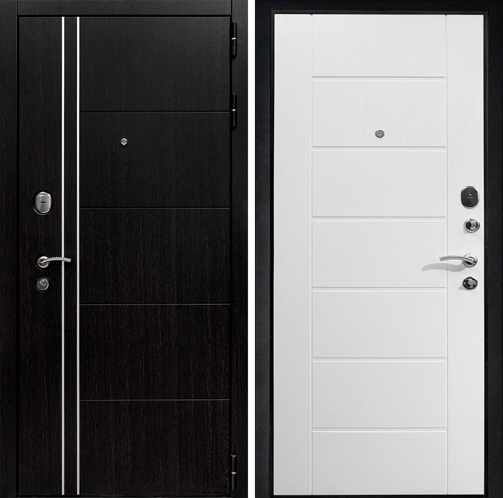 Входная металлическая дверь ТехноЛюкс Белое дерево 960х2050 Левая