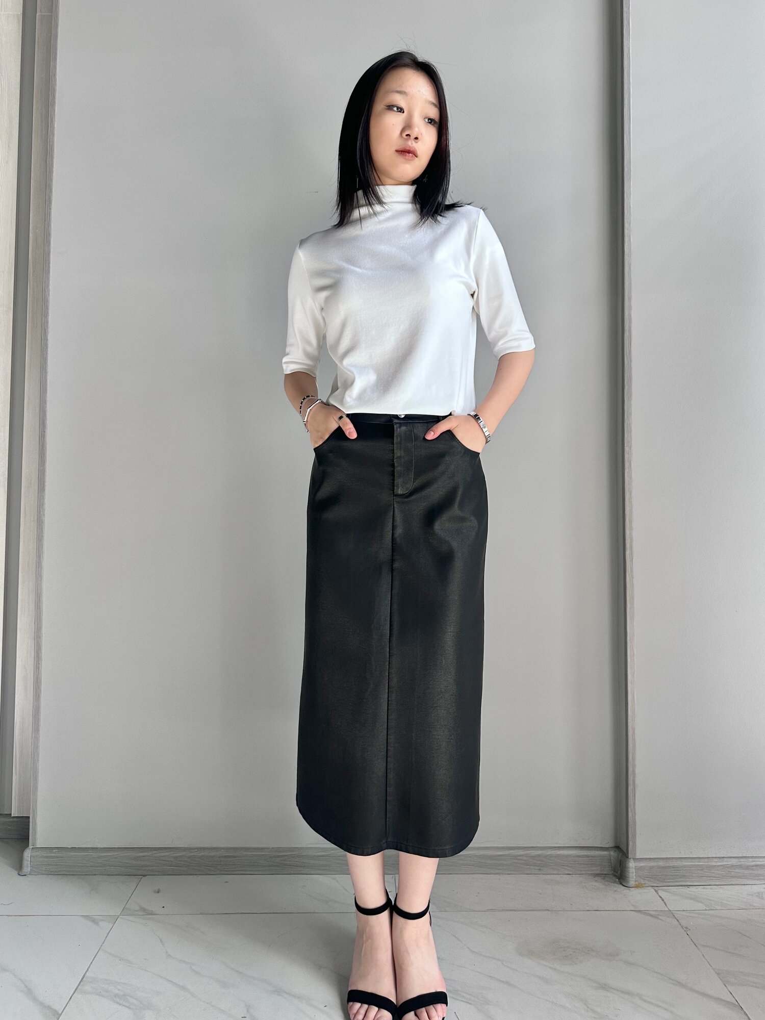 Юбка INK S, M, L, XL, размер XL, черный