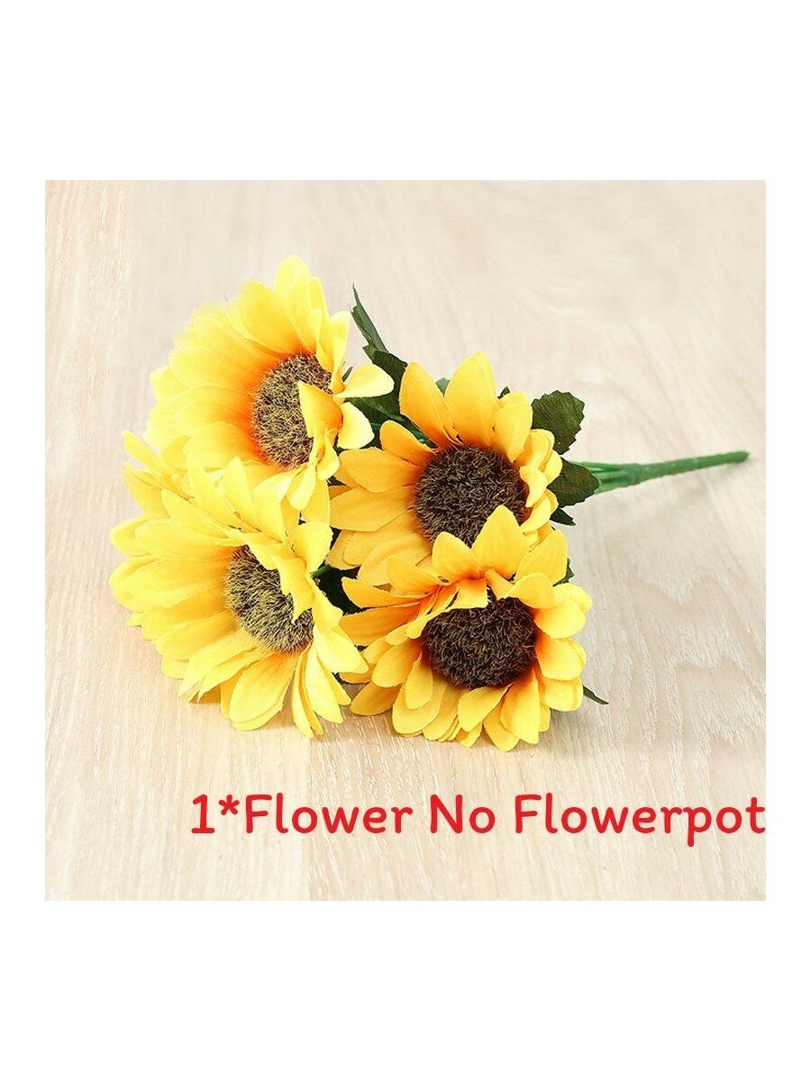 Набор искусственных подсолнухов для свадьбы на улице и фотосессий шесть головок