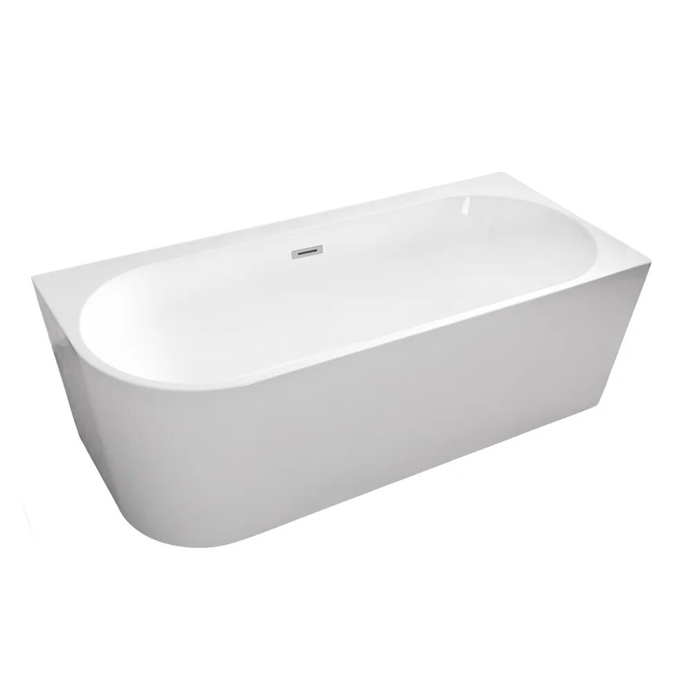 Акриловая ванна Grossman Cristal GR-2204R 170x75 правая пристенная белая глянцевая овальная