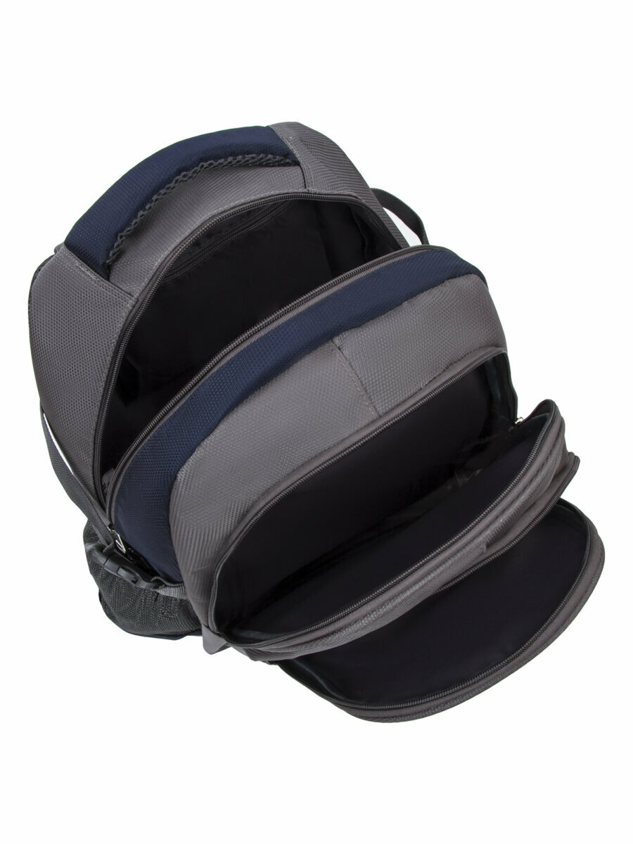 Рюкзак для школы и офиса BRAUBERG "MainStream 1", 35 л, размер 45х32х19 см, ткань, серо-синий, 224445 - фото №14