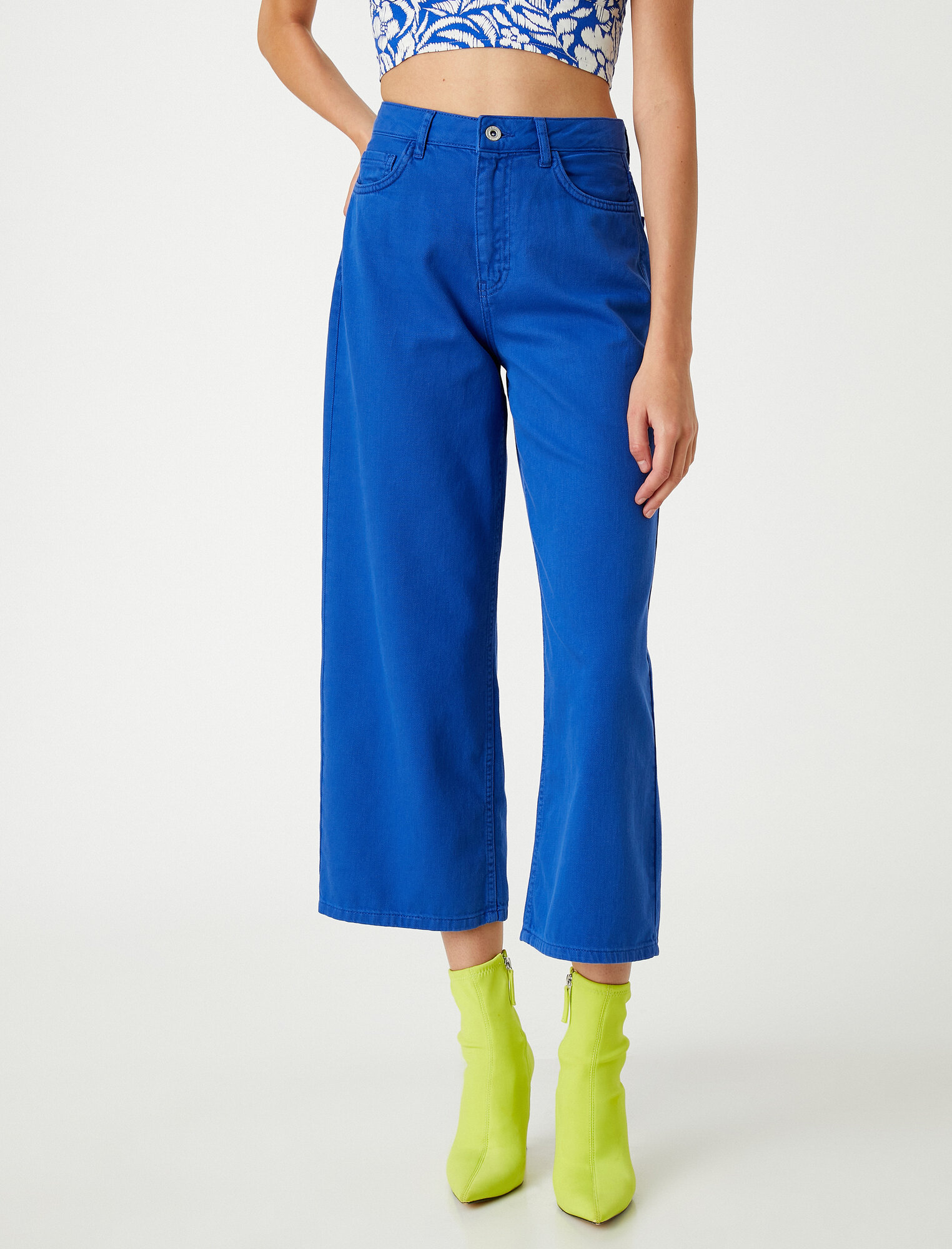 Брюки KOTON Осень-зима 2022, размер 34, синий — фото 1