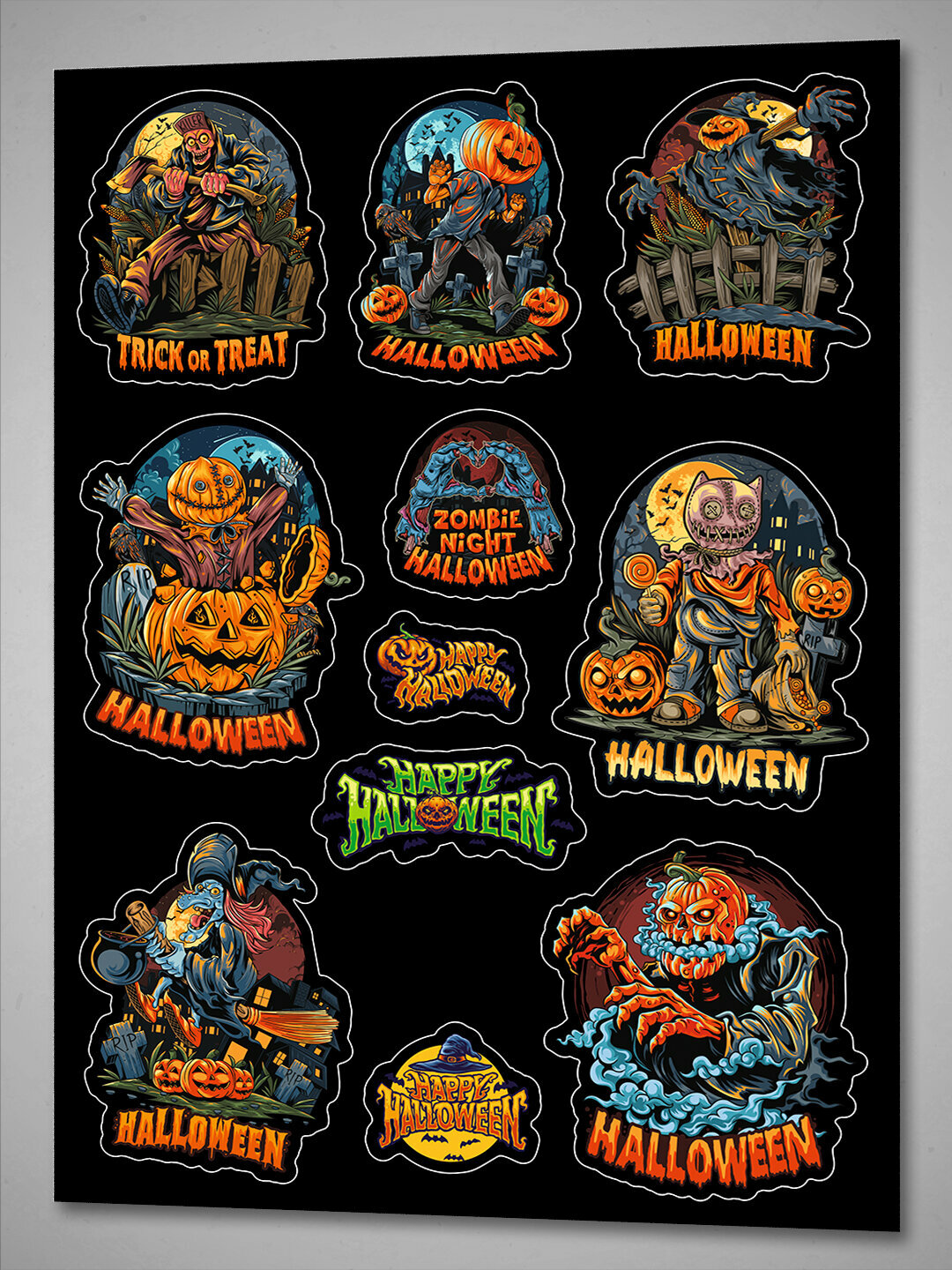Наклейки на Хэллоуин, Halloween Black - Стикеры на телефон и авто