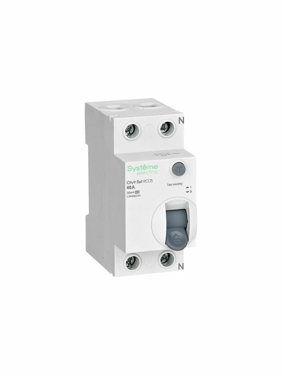Выключатель дифференциальный (УЗО) 2Р 40А 30мА A 6кА City9 Systeme Electric