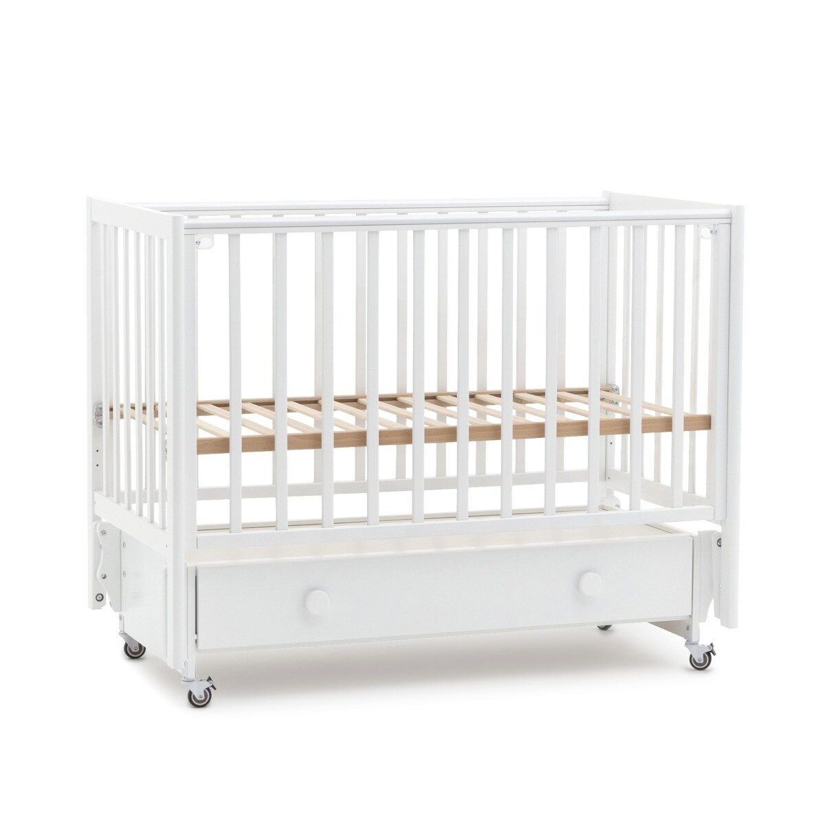 Картинки Детская кровать Woodix Colibri Go (маятник универсальный), Белый