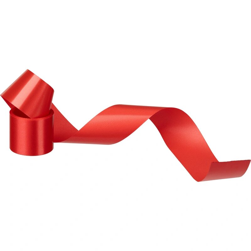 Лента подарочная для упаковки красная