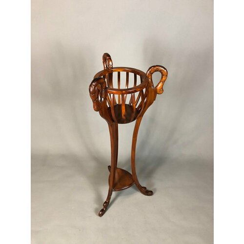фото Интерьерная подставка баскет для цветов от domkorleone, красное дерево (mahogany wood) цвет орех naa (светло-коричневый) дом корлеоне