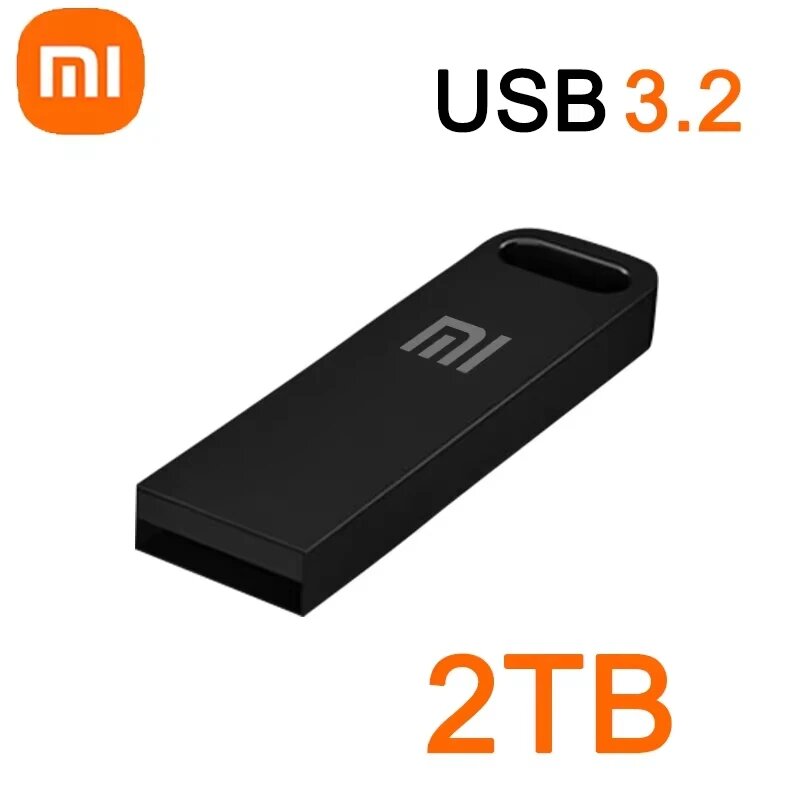 USB 3.2 флэш-накопитель 2 ТБ Сверхскоростная передача Металлический мини-диск U-образный диск SSD U-накопитель