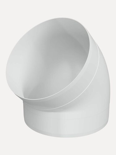 Изображение товара Отвод ERA 16ККП45°, для круглых каналов вентиляции, белый, пластик