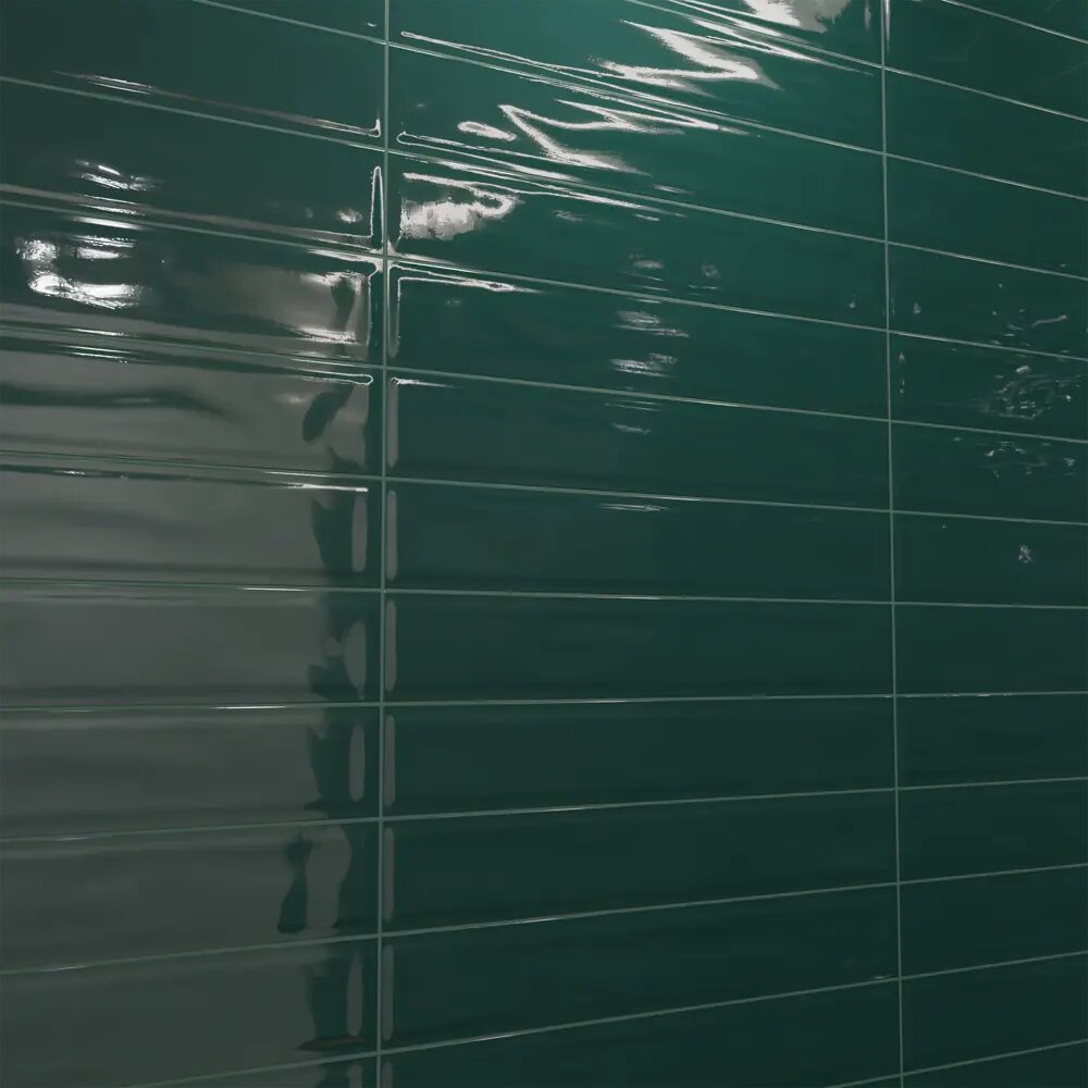 Керамин Модена 4 плитка настенная глянцевая 400x64x7 4мм 34шт   0 87м2  зеленый