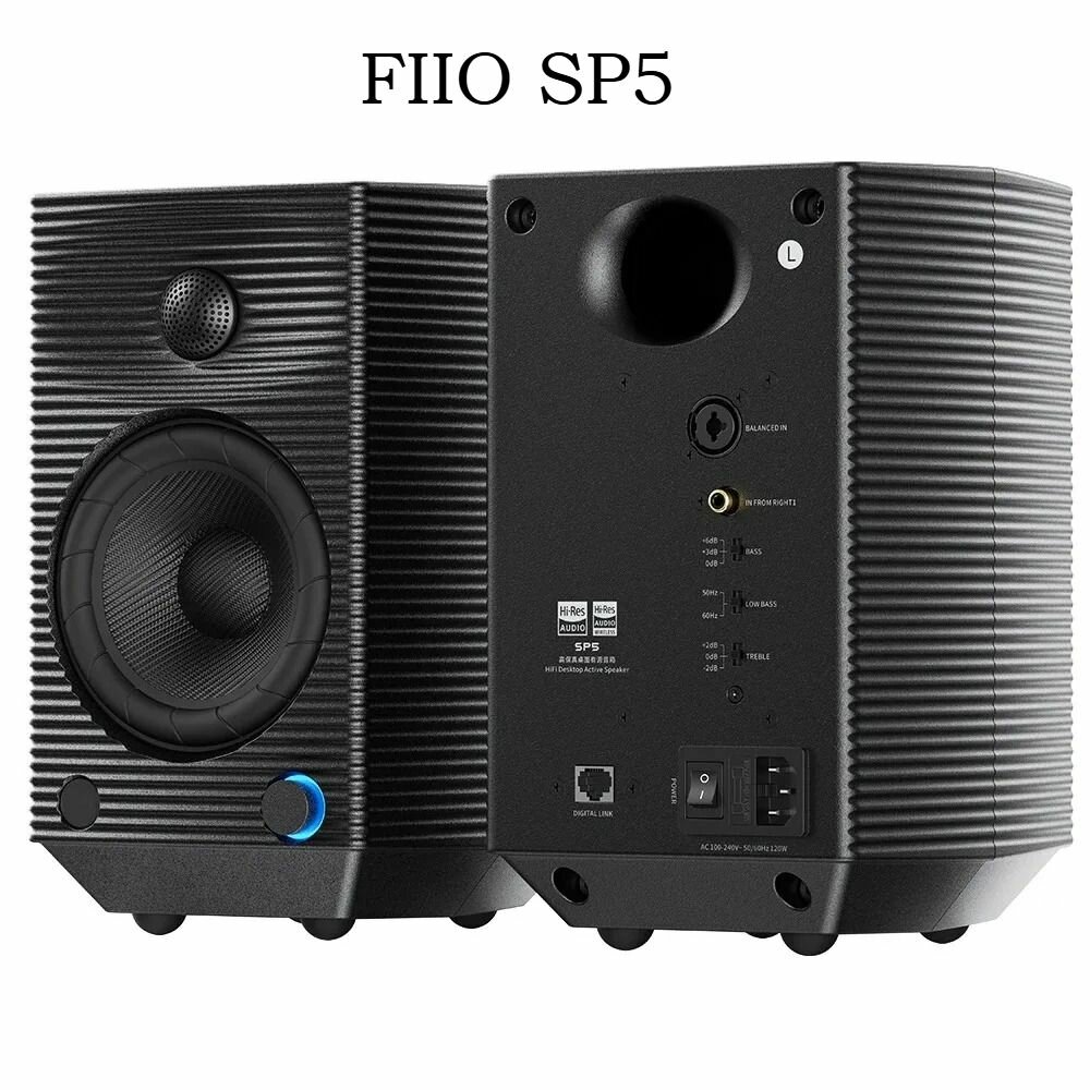 FIIO SP5, черный, Активная полочная акустика с Bluetooth