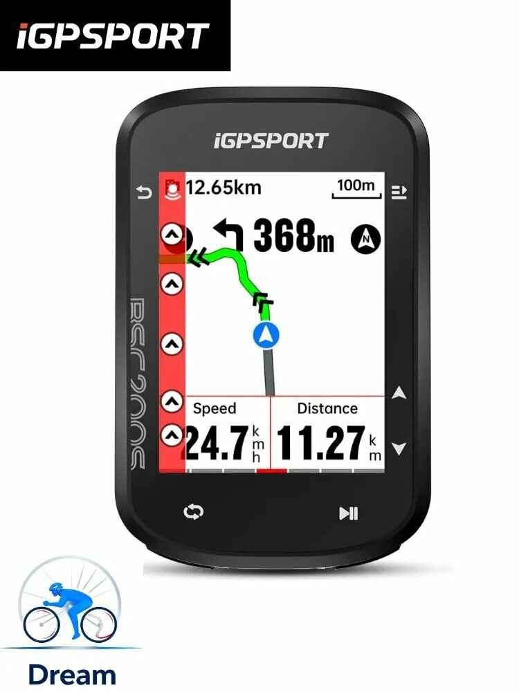 IGPSPORT BSC200S GPS велосипедный компьютер, беспроводная навигация по маршруту 2.4' экран Bluetooth ANT, IPX7 водонепроницаемый