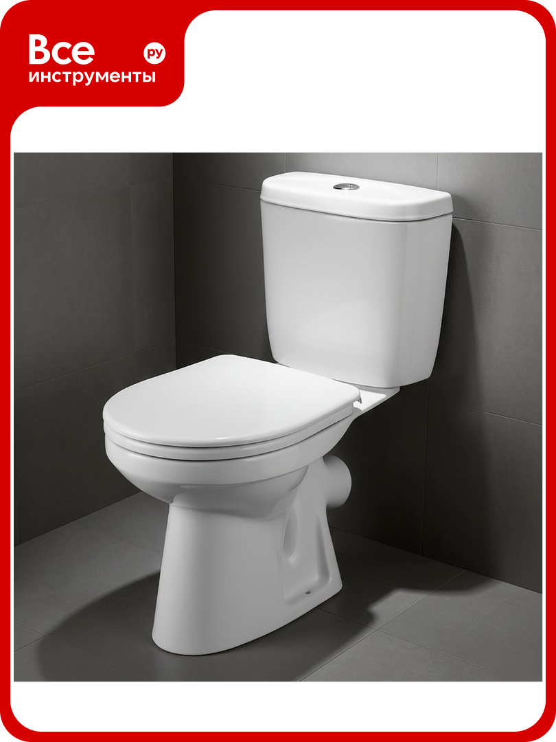 Унитаз-компакт Santek Анимо косой выпуск 1 режим сиденье ПП 1WH110032 446375