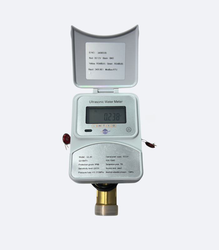 Ультразвуковой водомер DN20 R200, IP68, 1,6 МПа, интерфейс с RS485, интерфейс с MBUSH, корпус из латуна
