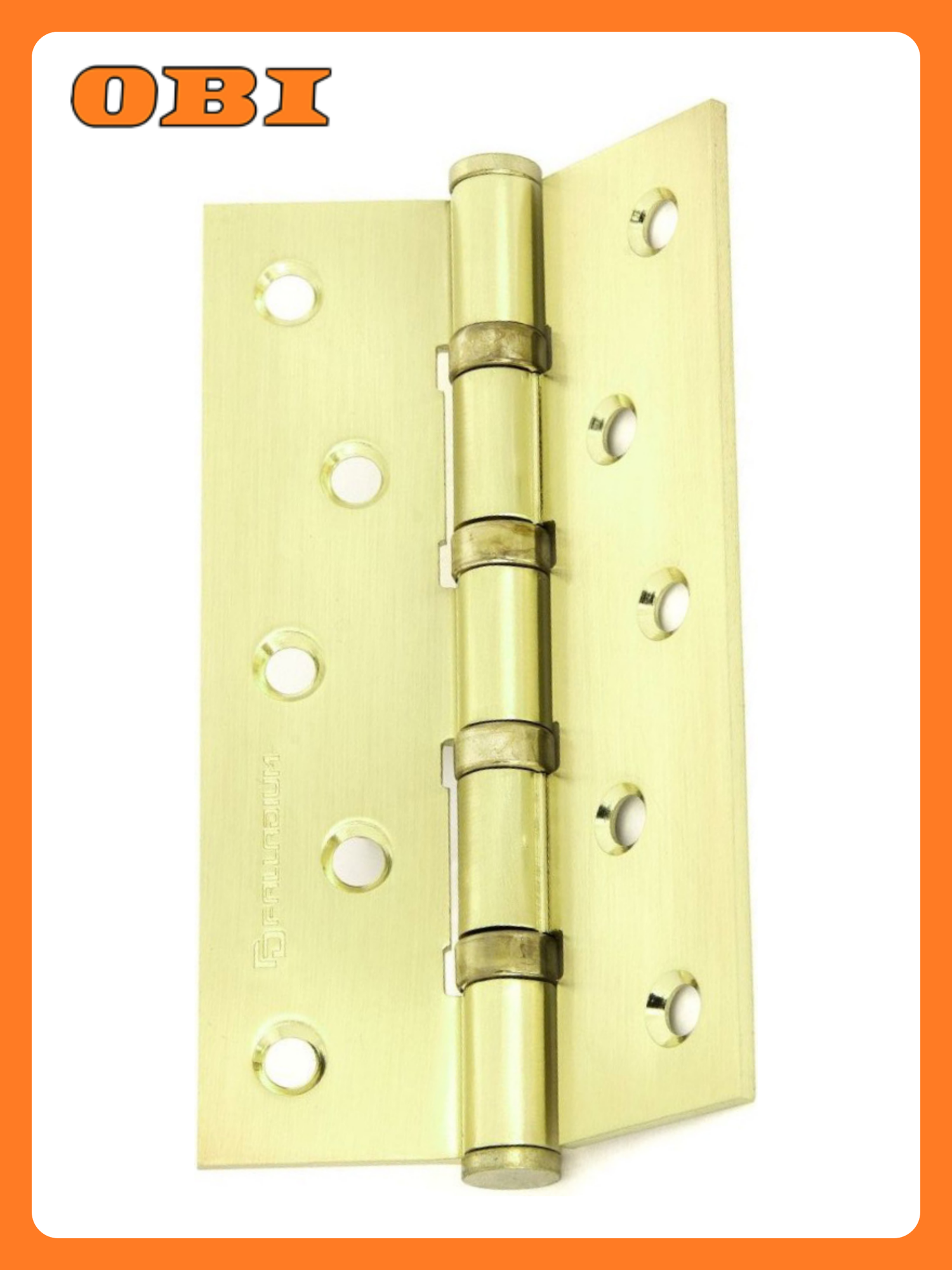 Дверная петля универсальная врезная Palladium 125х75х25 мм матовое золото