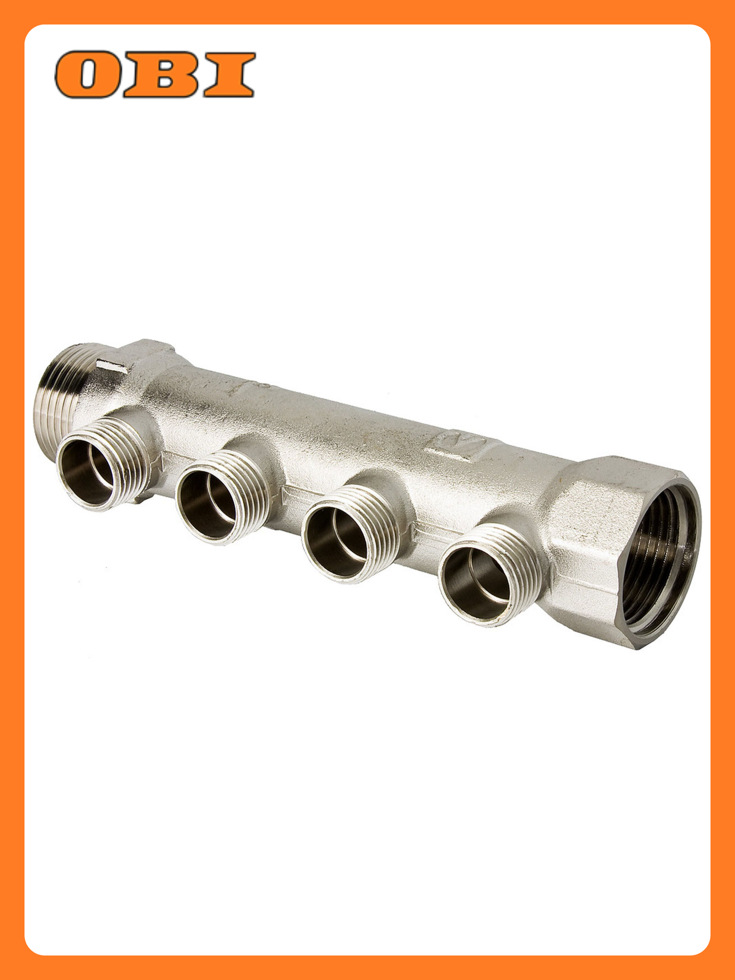 Коллектор VALTEC латунь никелированный 1