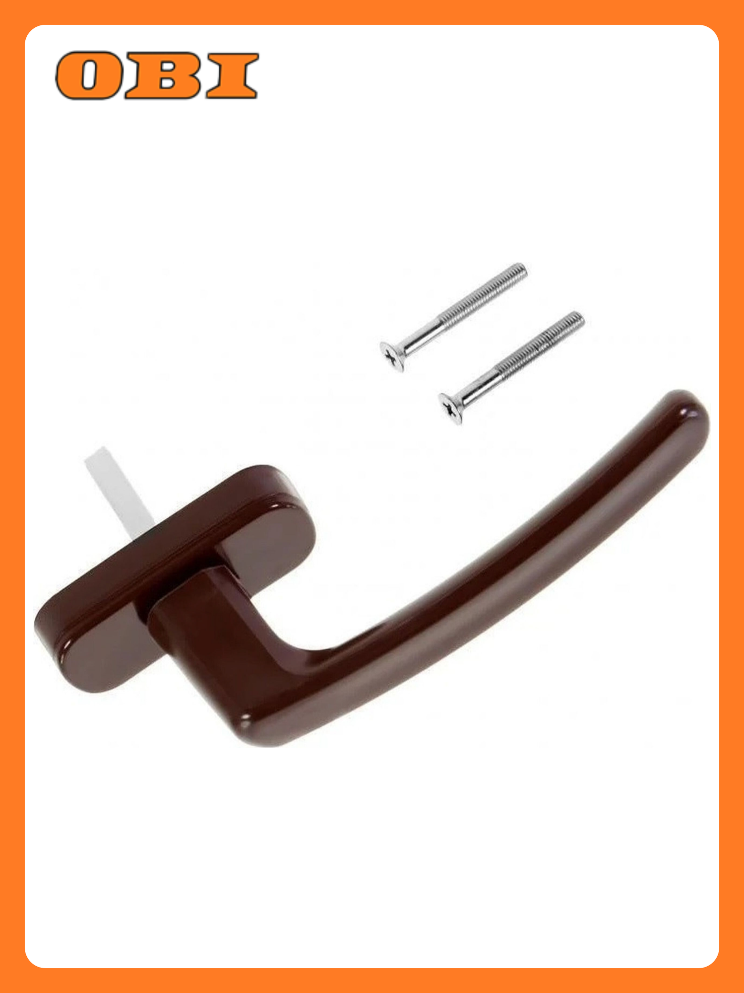 Ручка Tech-KREP для ПВХ-окон поворотно-нажимная пластик коричневая